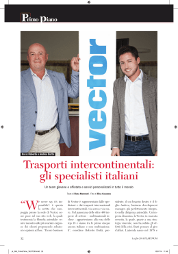 Trasporti intercontinentali: gli specialisti italiani