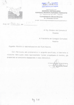 n. 31.! f - Azienda Ospedaliera Ospedali Riuniti Papardo Piemonte