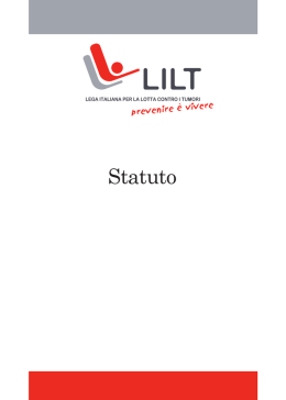 Statuto - Lega Italiana per la lotta contro i tumori