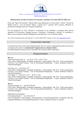 Info viste esami e sedi LILT