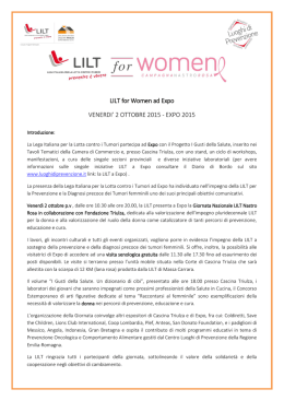 LILT for Women ad Expo VENERDI` 2 OTTOBRE 2015