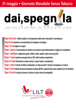 Scarica il pdf - Lega Italiana per la lotta contro i tumori