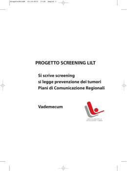 progetto screening lilt - Lega Italiana per la lotta contro i tumori