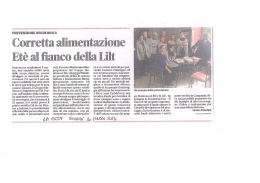 Etè al ﬁanc della Lilt %