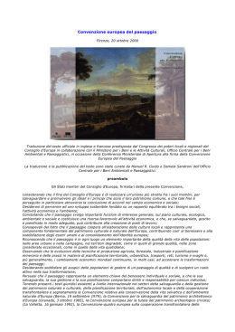 Convenzione Europea del Paesaggio