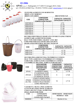 fusti secchi caraffe imbuti ceste