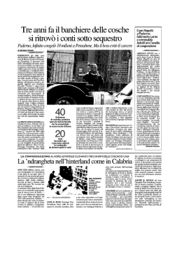 Il banchiere delle cosche - Sito Istituzionale del Comune di Paderno