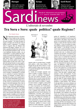 Tra Soru e Soro: quale politica? quale Regione?