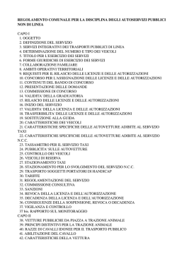 Regolamento Comunale Taxi Roma