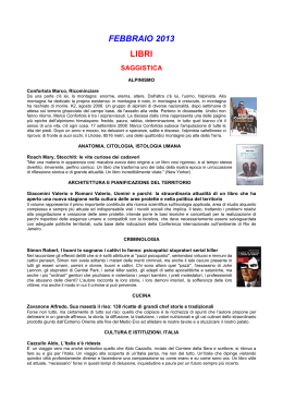 LISTA NOVITA` LIBRI e DVD, Febbraio 2013