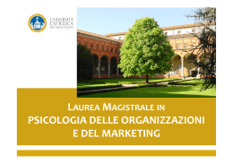 LM in Psicologia delle organizzazioni e del marketing