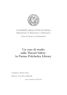 Un caso di studio sulla Thread Safety: la Parma Polyhedra Library