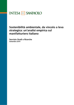 Sos stra ma stenib ategic nifatt bilit&agrave; a ca: un