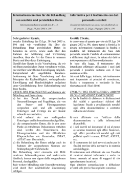 Informationsschreiben f&uuml;r die Behandlung von