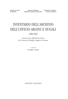 Ufficio argini e dugali - Istituto Centrale per gli Archivi
