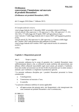 Ordinanza concernente l`immissione sul mercato di prodotti