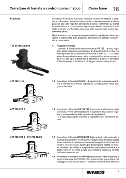 Correttore di frenata a controllo pneumatico Corso base