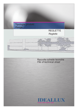 Nuove schede tecniche - REGLETTE