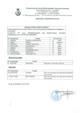 leggi la graduatoria - Comune di Scano di Montiferro