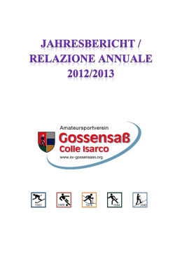 Jahresbericht des ASV Gossensa&szlig;