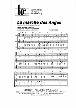 La marche des Anges - Edition Philippe Caillard
