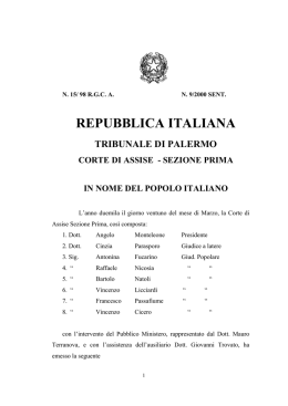 sentenza - Casa della Legalit&agrave;