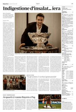 LaRegione del 12.03.2015 – TCB – Coppa Davis e Marco Chiudinelli
