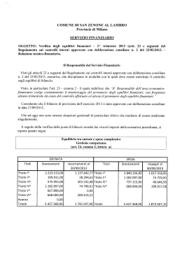 controlli interni terzo trimestre 2013