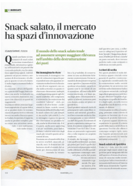 MARKUP_ Novembre 2012_ Mercato degli Snack salati