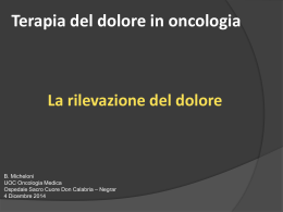 Terapia del dolore in oncologia - Ospedale Sacro Cuore Don Calabria