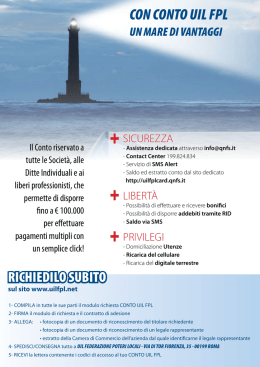 UIL FPL card - contratto conto