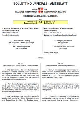 BOLLETTINO UFFICIALE