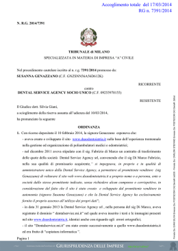 scarica la sentenza - Giurisprudenza delle imprese