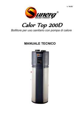 Manuale d`installazione CALOR TOP 200D