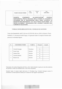 PARCO OGLIO NORD C.d.G. 06 23/01/2014