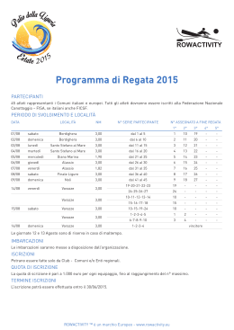 Programma di Regata 2015