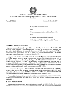 Processo Civile Telematico - Ordine degli Avvocati di Verona