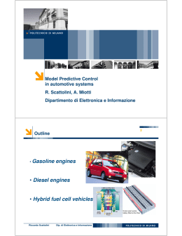 &bull; Gasoline engines &bull; Diesel engines &bull; Hybrid fuel cell vehicles