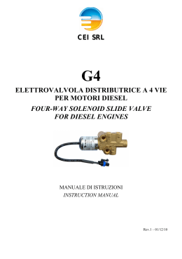 elettrovalvola distributrice a 4 vie per motori diesel