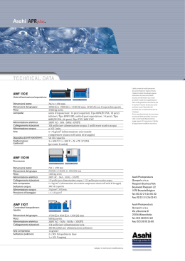 Asahi APRplus. TECHNICAL DATA