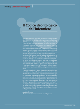 Il Codice deontologico dell`infermiere