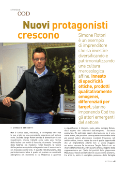 Nuoviprotagonisti crescono