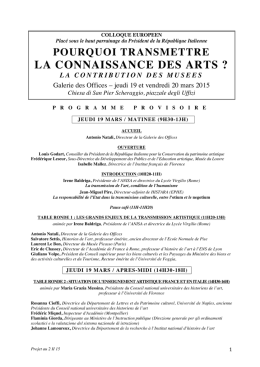 LA CONNAISSANCE DES ARTS ?