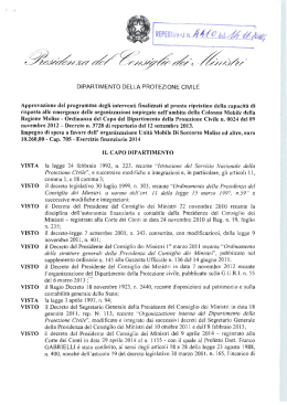 Decreto del Capo Dipartimento del 14 novembre 2014