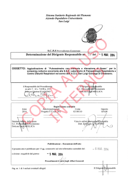 Determinazione del Dirigente Responsabile nr. del ” 5 MAR 2014