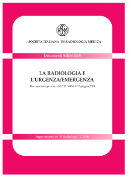 La Radiologia e l`Urgenza/Emergenza