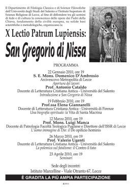Il Dipartimento di Filologia Classica e di Scienze
