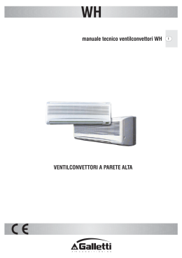 manuale tecnico ventilconvettori WH VENTILCONVETTORI