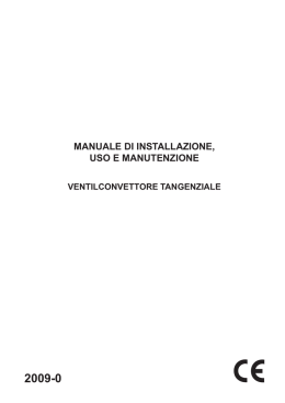 MANUALE DI INSTALLAZIONE, USO E MANUTENZIONE