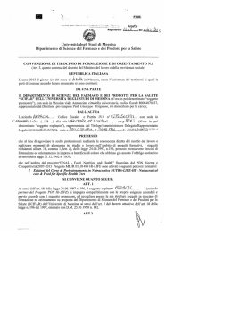 Universit&agrave; degli Studi di Messina Dipartimento di Scienze